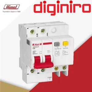 کلید نشتی جریان ترکیبی RCBO دو پل 32 آمپر هیمل  _ 30 میلی آمپر _ 6KA کد فنی HDB3WLEN2C32