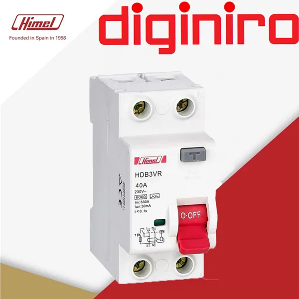 RCCB (Residual Current Circuit Breaker) یا کلید جریان باقیمانده، دستگاهی است که نشتی جریان را تشخیص داده و مدار را در صورت بروز نشتی قطع می‌کند. این کلیدها برای حفاظت از افراد در برابر شوک الکتریکی و جلوگیری از آتش‌سوزی ناشی از نشتی جریان طراحی شده‌اند. برای تهیه این کلید 2 پل می توانید از فروشگاه اینترنتی دیجی نیرو اقدام به خرید نمایید
