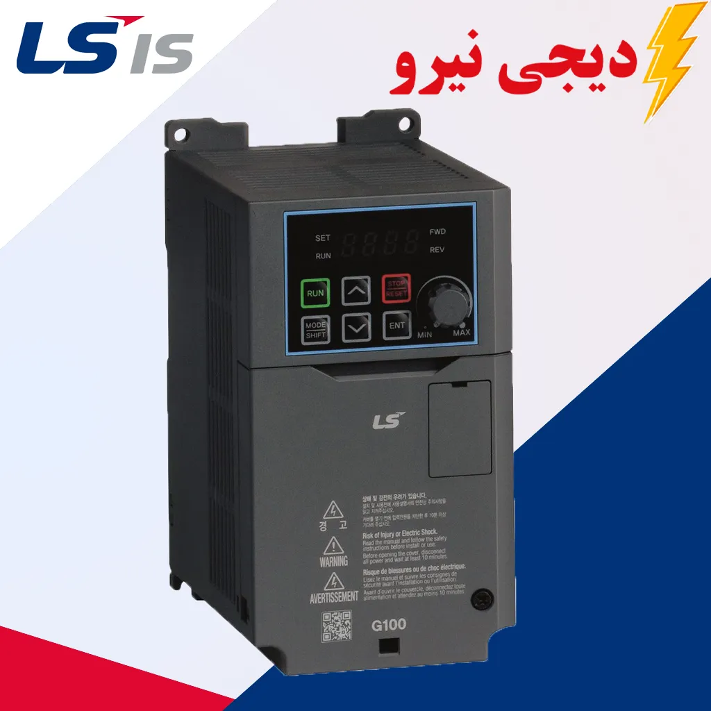 GD100 DIGINIRO DRIVE_13_11zon درایو(اینورتر) LS سری G100 توان 0.37 کیلو وات ولتاژ ورودی سه فاز (380 ~ 480) ولت AC خروجی سه فاز (380 ~ 480) کد فنی:LSLV0004G100-4EOFN - Image 1