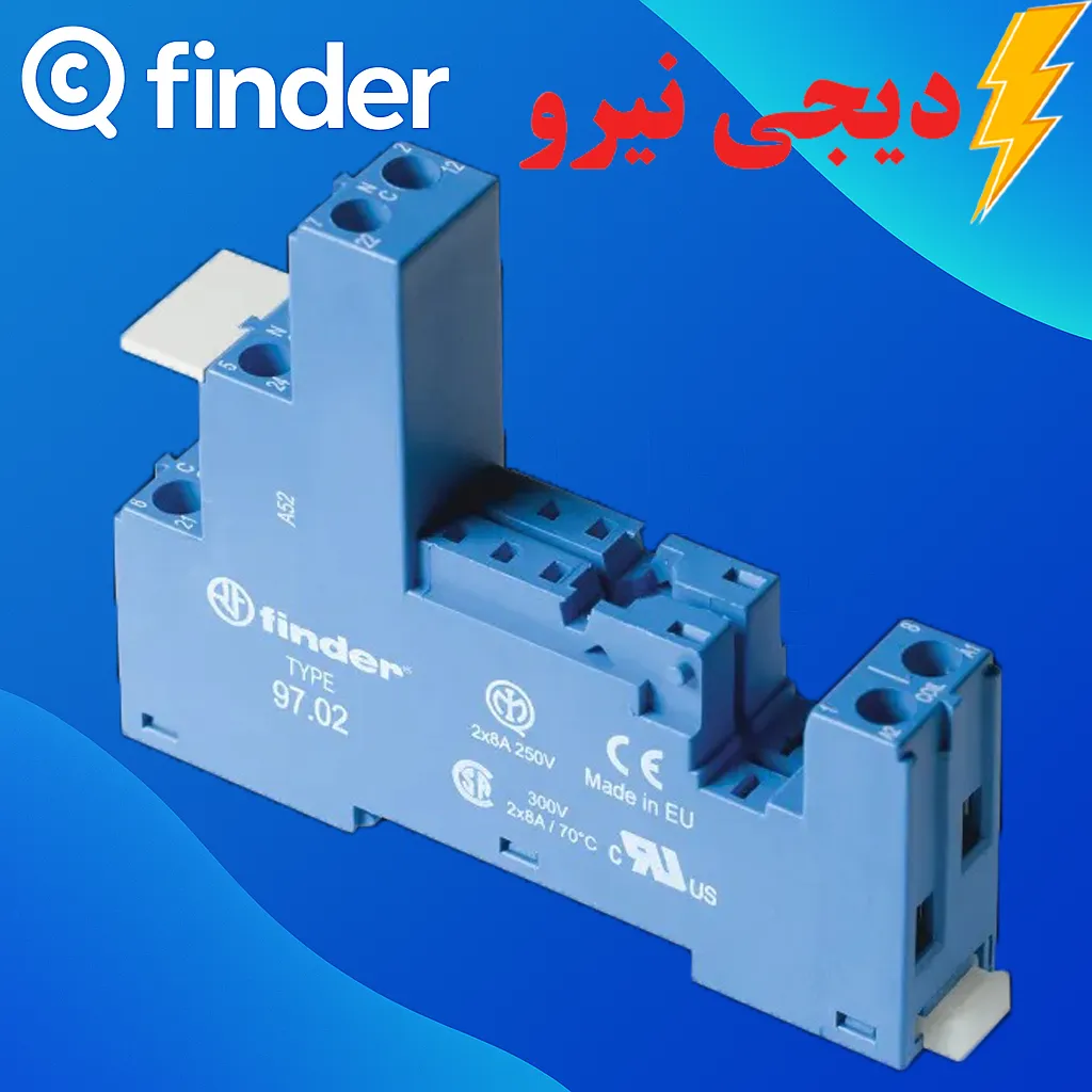 سوکت 8 پایه فیندر مدل SMA 9702 نصب و اتصال رلههای سری 4652 سوکت 8 پایه فیندر مدل SMA 9702 نصب و اتصال رلههای سری 4652